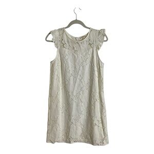 Monteau Dress Medium floral lace cap sleeves